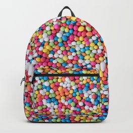 Round Rainbow Sprinkles | Colorful Sweet Candy  Backpack