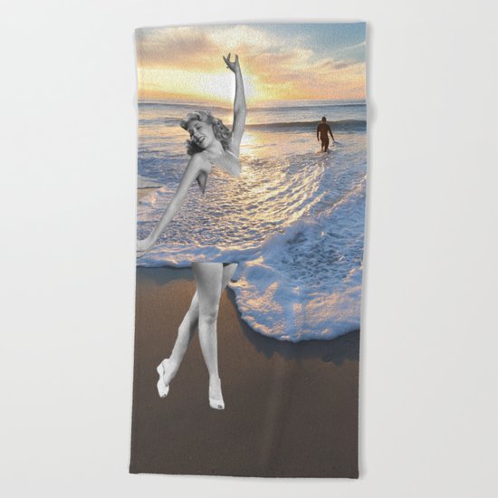 Like a wave Beach Towel