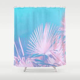 Cotton blue Paradise Shower Curtain