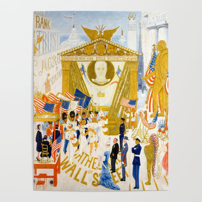 The Cathedrals of Wall Street by Florine Stettheimer, 1939 Poster