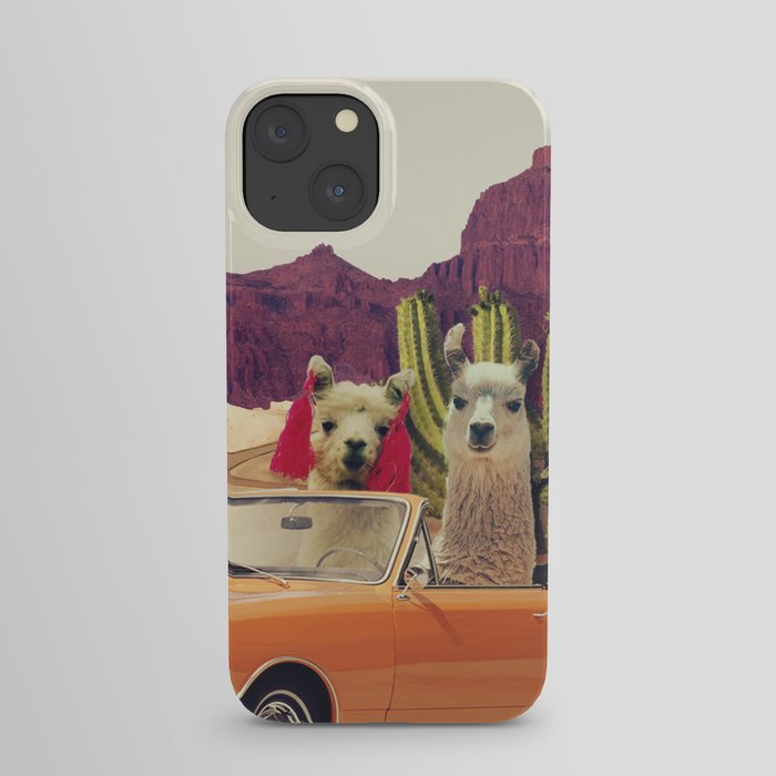 Llamas on the road 2 iPhone Case