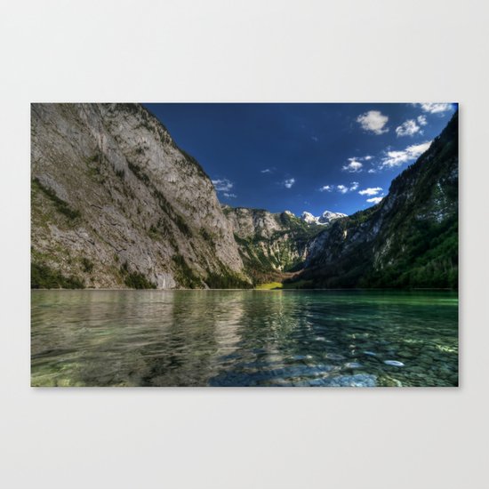 Mountain lake- Alpes Nature Outdoors Mountains Alpes - #Society6 Canvas Print