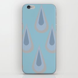Drippin - Blue Colorful Decorative Art Pattern iPhone Skin