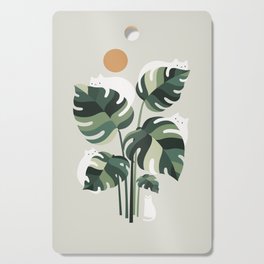 Cat and Plant 11 Cutting Board