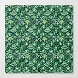 Dark Green Irish Lace Canvas Print
