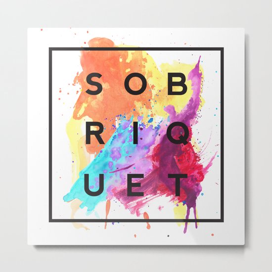Sobriquet Watercolour. Metal Print