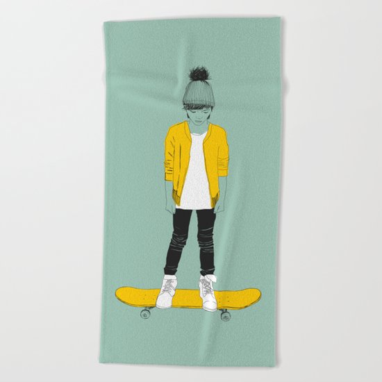 Skater Kid Beach Towel