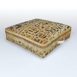Ancient Egyptian Hieroglyphics Outdoor Floor Cushion