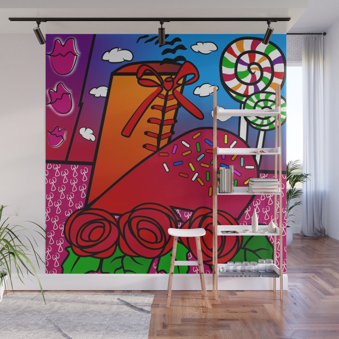 Almost Teenage Girl Wall Mural By Hellcom Society6