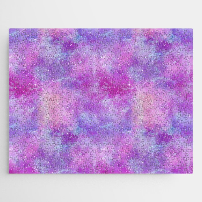 Purple Pink Galaxy Painting Jigsaw Puzzle