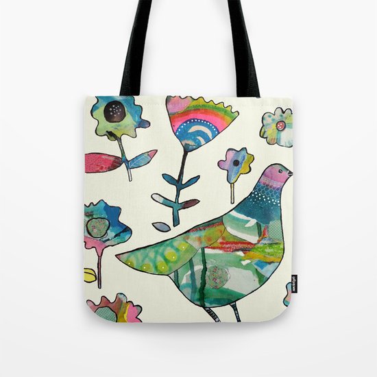dove in the garden Tote Bag