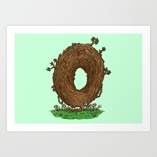 The Natural Donut Art Print