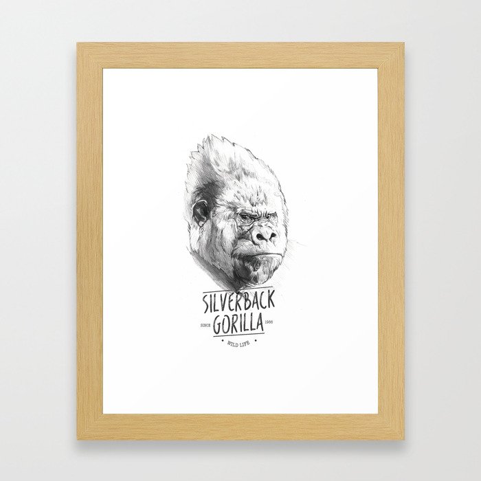 SILVERBACK GORILLA Framed Art Print