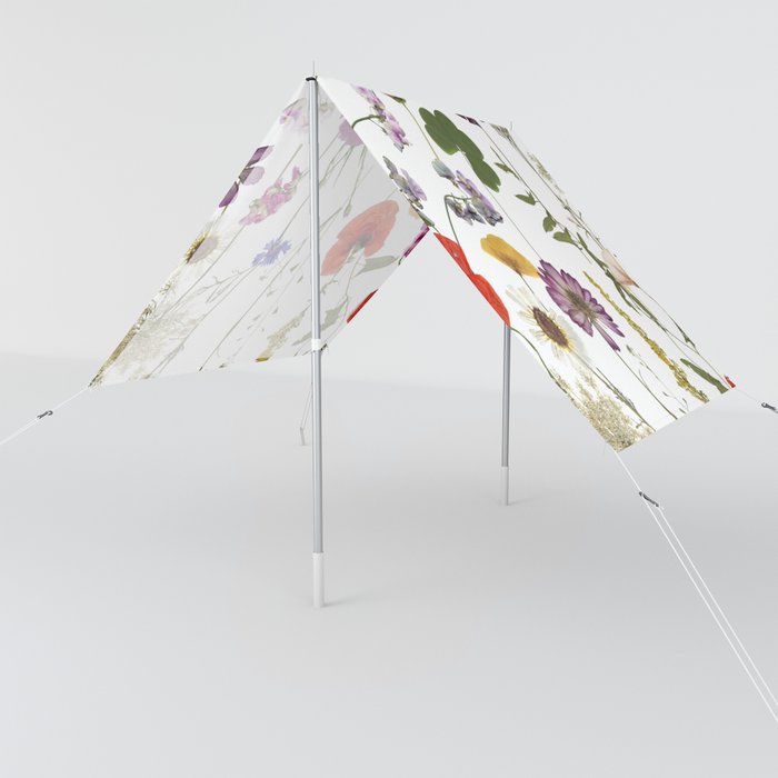 Pressed And Dried Midsummer Wildflowers Meadow Sun Shade