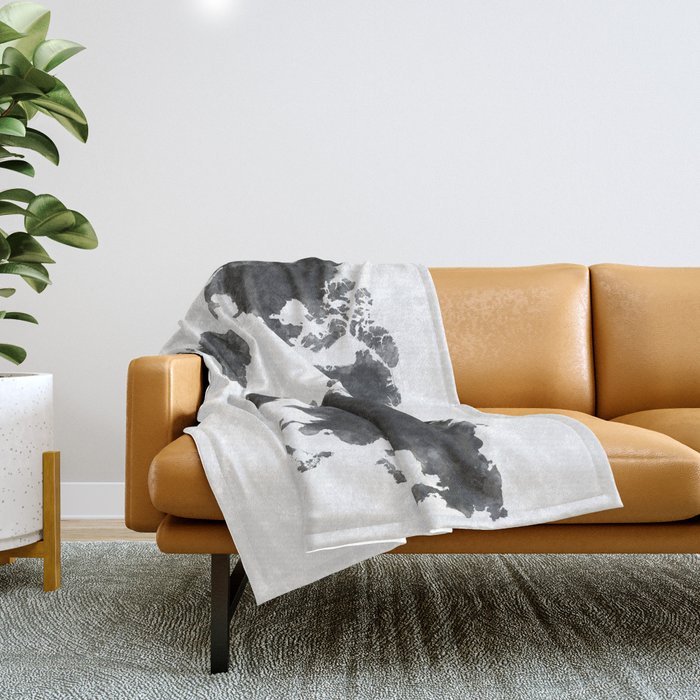 World Map Black Sketch, Map Of The World, Wall Art Poster, Wall Decal