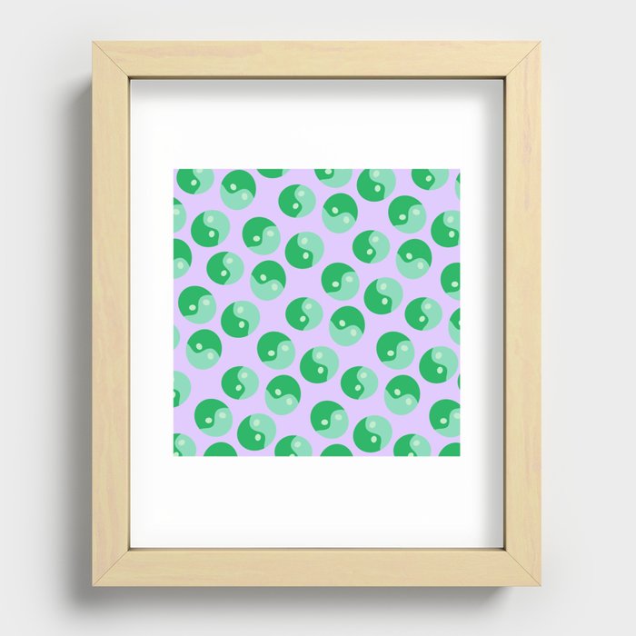 Peaceful Disco - Green Recessed Framed Print