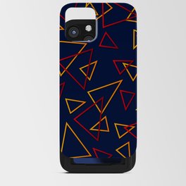 Red & Yellow Triangle Geometric Design iPhone Card Case