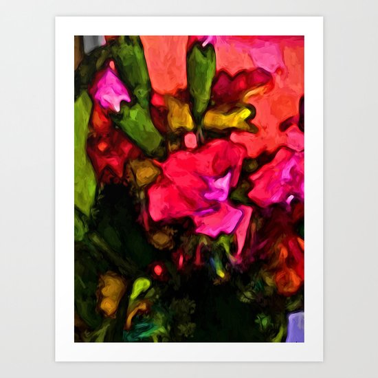 Beautiful Pink Flower with some Green Art Print