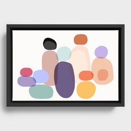 Family Portrait Contemporary Abstract Shapes Framed Canvas