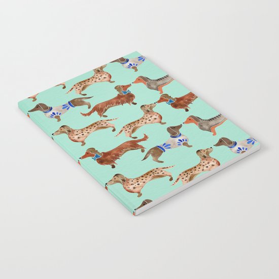 Dachshunds on Blue Notebook