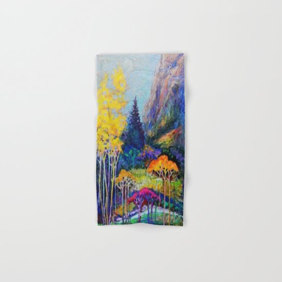 Mountain Aspen Trees Landscape Hand & Bath Towel
