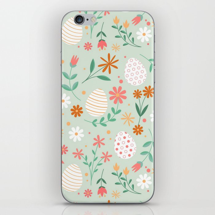 Happy Easter Egg Floral Collection iPhone Skin