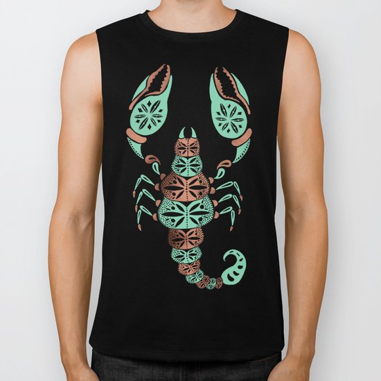 Scorpion – Mint & Rose Gold Biker Tank