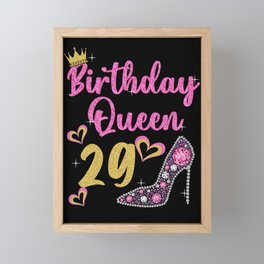 29th birthday queen 29 years twenty-nine Framed Mini Art Print