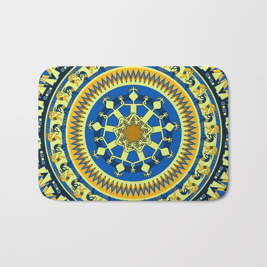 Tribal Aztec Round Bath Mat