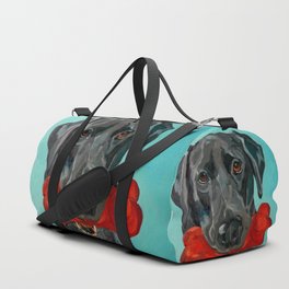 Ozzie the Black Labrador Retriever Duffle Bag
