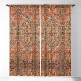 N198 - Vintage Heritage Traditional Golden Berber Moroccan Style Blackout Curtain