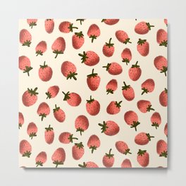 Strawberries Field (Vintage) Metal Print
