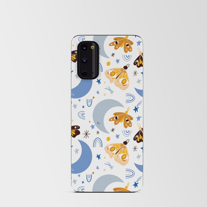 Moths and Moons - Blue & Yellow Android Card Case