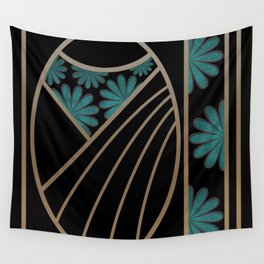 ART DECO FLOWERS (abstract) Wall Tapestry