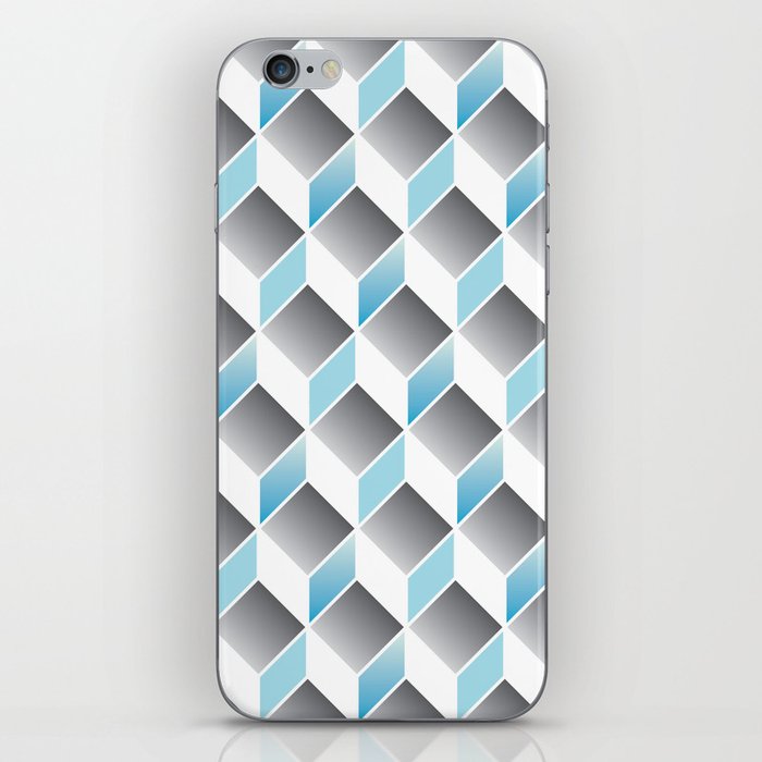 cubic pattern - geometric 3d design -seamless iPhone Skin
