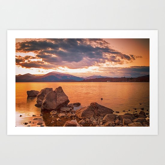 Liquid Gold Loch Lomond Art Print