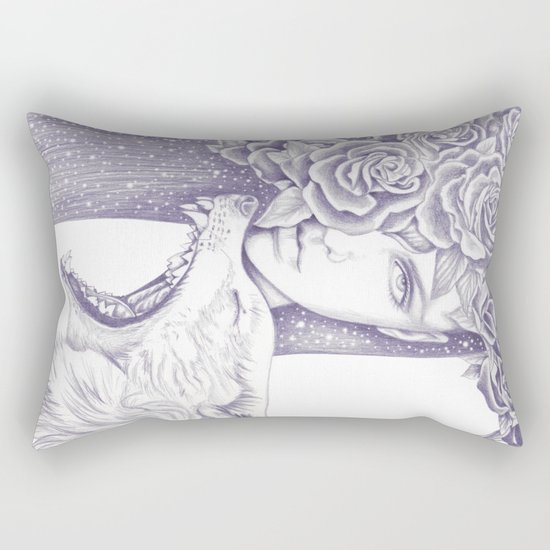 Night Of The Wolf Rectangular Pillow
