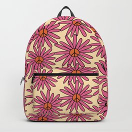 70s Retro Floral Pattern 01 Backpack