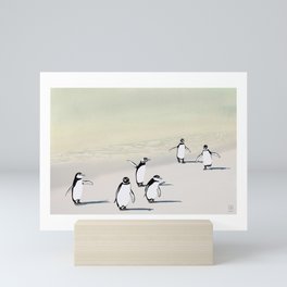 Penguin Beach Mini Art Print