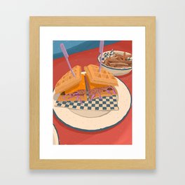 Waffle Burger Framed Art Print