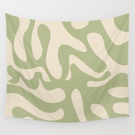Midcentury Abstract Art - Pearl and Sage Wall Tapestry