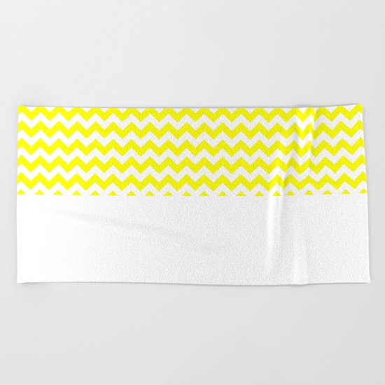 Chevron (Yellow/White) Beach Towel