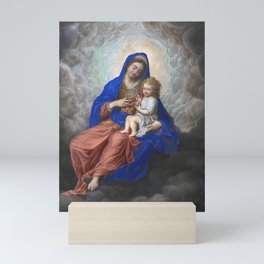 Madonna and Child in Glory - Isaac Oliver Mini Art Print