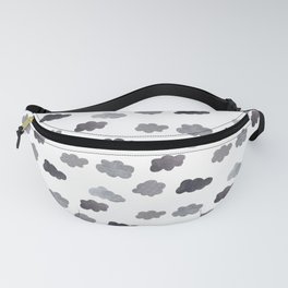 Grey Clouds Collage Fanny Pack