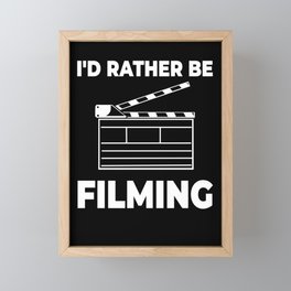Film Director Filmmaker Filming Camera Filmmaking Framed Mini Art Print