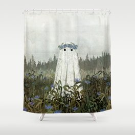 Cornflower Ghost Shower Curtain