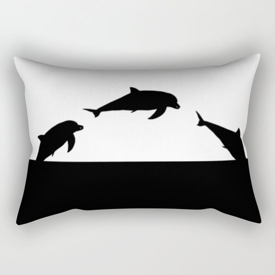 Dolfin Jumps Rectangular Pillow