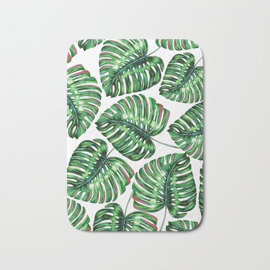 Tropical Greenery #society6 #decor #buyart Bath Mat