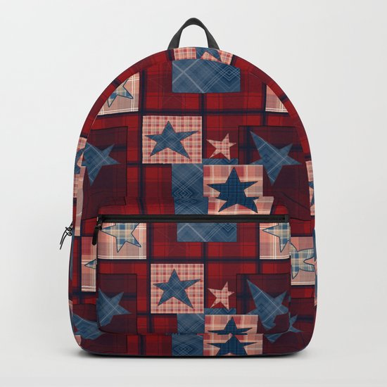 Creative patchwork. Star. The creative pattern. Backpack