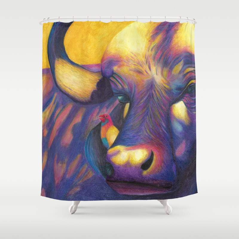 Wild Water Buffalo Shower Curtain By Michelle T Art Society6